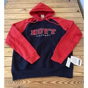 NWT Hoyt Archery Collegiate Lifestyle Hoodie Sweatshirt Large Men’s Red Black
